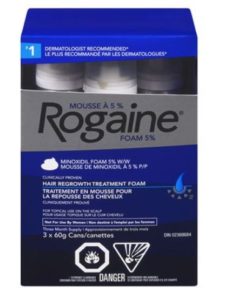 Rogaine contains Minoxidil 
